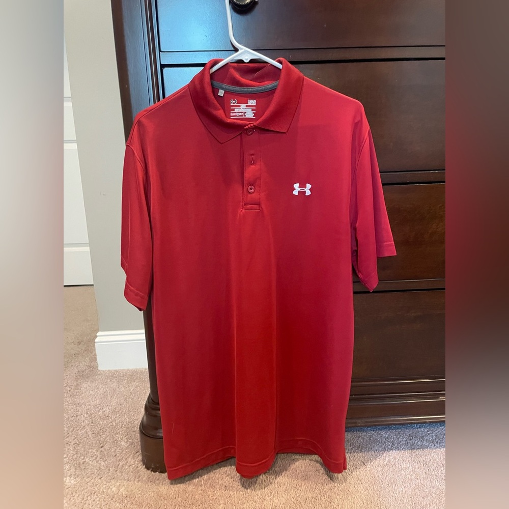Under Armour Men's dry fit Red Polo Shirt